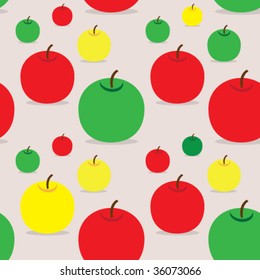 Seamless Pattern of Apples