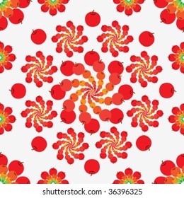 Seamless Pattern of Apples