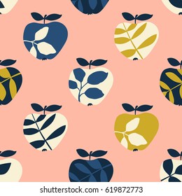 Seamless Pattern With Apples