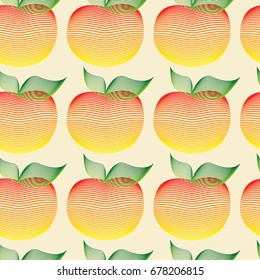Seamless pattern with apples motif can be used in textiles, for book design, website background