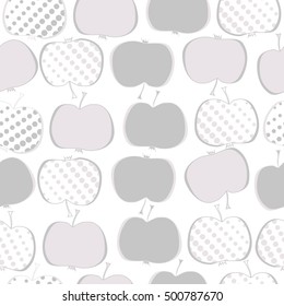 Seamless  pattern with apples motif,halftone.
