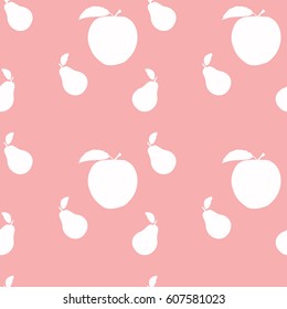 seamless pattern apples and pears