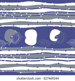 Seamless   pattern with apples  and stripes motif, spots,apples, leaves. Hand drawn.