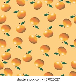 Seamless pattern with apples in the style of minimalism