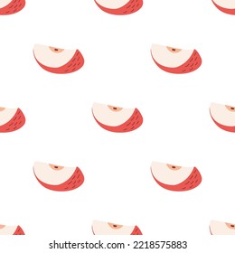 Seamless Pattern with Apples. The Thanksgiving Day collection. Flat vector illustration