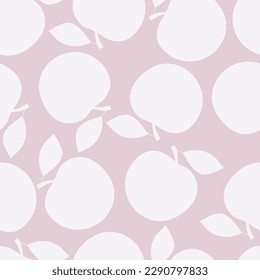 Seamless pattern with apples, vector illustration.