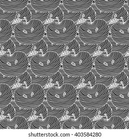 Seamless pattern of apples. Vector illustration background