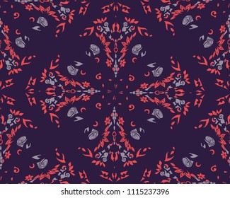 Seamless pattern with arabesques in retro style. Vector illustration.