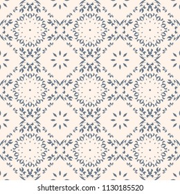 Seamless pattern with arabesques in retro style. Vector illustration.