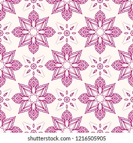 Seamless pattern with arabesques in retro style. Vector illustration.