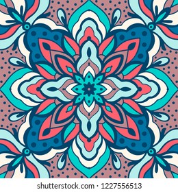 Seamless pattern with arabesques in retro style. Vector illustration.