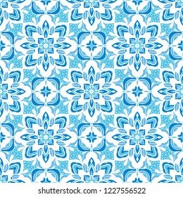 Seamless pattern with arabesques in retro style. Vector illustration.