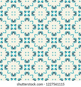 Seamless pattern with arabesques in retro style. Vector illustration.