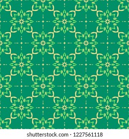 Seamless pattern with arabesques in retro style. Vector illustration.