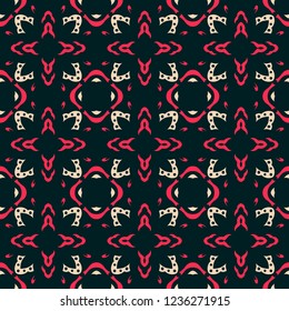 Seamless pattern with arabesques in retro style. Vector illustration.