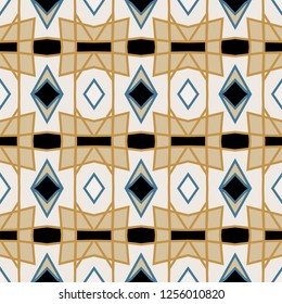 Seamless pattern with arabesques in retro style. Vector illustration.