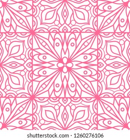 Seamless pattern with arabesques in retro style. Vector illustration.