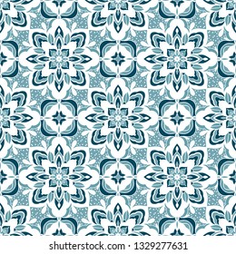 Seamless pattern with arabesques in retro style. Vector illustration.
