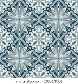Seamless pattern with arabesques in retro style. Vector illustration.