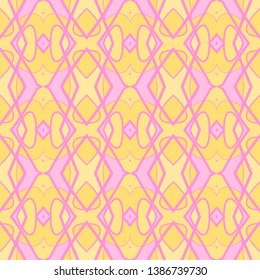 Seamless pattern with arabesques in retro style. Vector illustration.