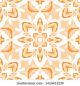 Seamless pattern with arabesques in retro style. Vector illustration.