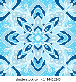 Seamless pattern with arabesques in retro style. Vector illustration.