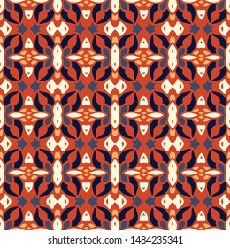 Seamless pattern with arabesques in retro style. Vector illustration.