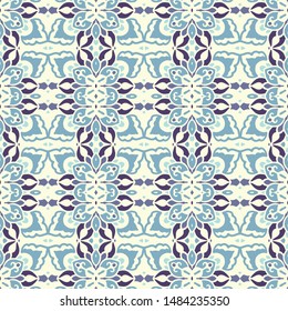 Seamless pattern with arabesques in retro style. Vector illustration.