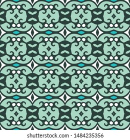 Seamless pattern with arabesques in retro style. Vector illustration.