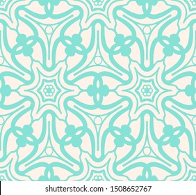 Seamless pattern with arabesques in retro style. Vector illustration.