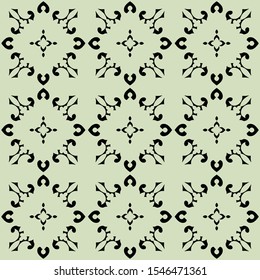 Seamless pattern with arabesques in retro style. Vector illustration.