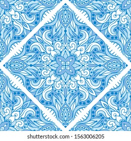 Seamless pattern with arabesques in retro style. Vector illustration.