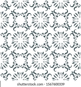 Seamless pattern with arabesques in retro style. Vector illustration.