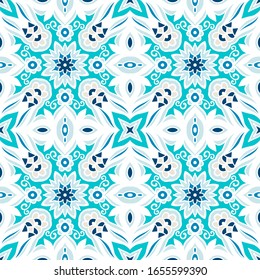 Seamless pattern with arabesques in retro style. Vector illustration.