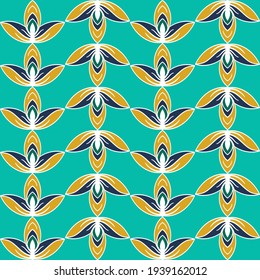 Seamless pattern with arabesques in retro style. Vector illustration.
