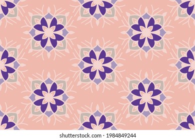 Seamless pattern with arabesques in retro style. Vector illustration.
