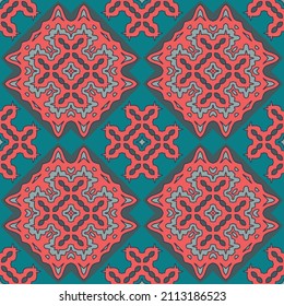 Seamless pattern with arabesques in retro style. Vector illustration.