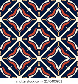 Seamless pattern with arabesques in retro style. Vector illustration.