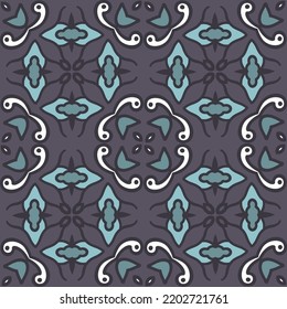 Seamless pattern with arabesques in retro style. Vector illustration.