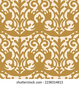 Seamless pattern with arabesques in retro style. Vector illustration.