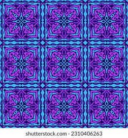 Seamless pattern with arabesques in retro style. Vector illustration.