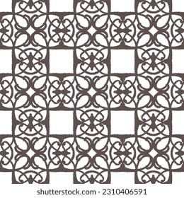 Seamless pattern with arabesques in retro style. Vector illustration.
