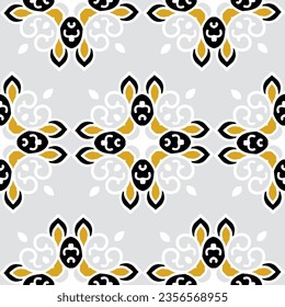 Seamless pattern with arabesques in retro style. Vector illustration.