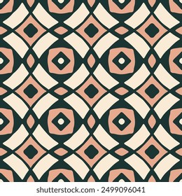 Seamless pattern with arabesques in retro style. Vector illustration.