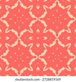 Padrão sem costura com arabescos em estilo retro. Ilustração vetorial.