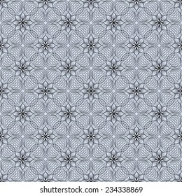 Seamless pattern with Arabic floral motif