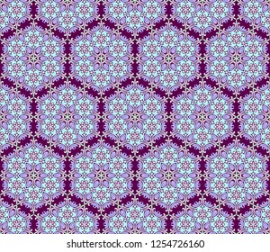 Seamless pattern in arabic or indian style. Arabesque mandala indian motif retro vintage