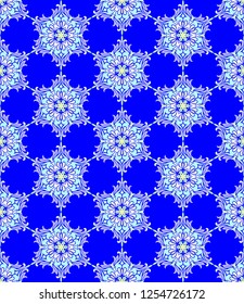Seamless pattern in arabic or indian style. Arabesque mandala indian motif retro vintage
