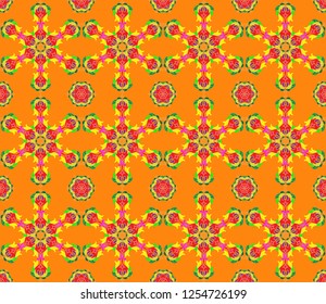 Seamless pattern in arabic or indian style. Arabesque mandala indian motif retro vintage