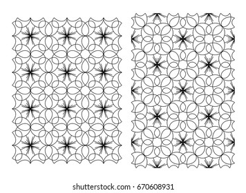Seamless pattern of Arabic inspiration simplified and geometric in vertical and diagonal position